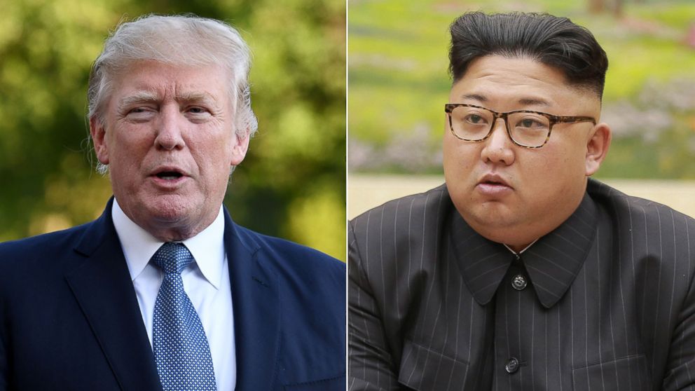 Pictured (L-R) are President Donald Trump in Washington, D.C., Sept. 24, 2017 and North Korea's leader Kim Jong Un on Sept. 3, 2017.