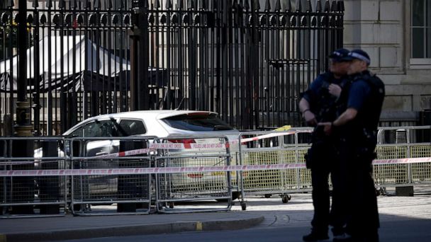 Driver crashes into gates outside Downing Street, home of UK prime minister