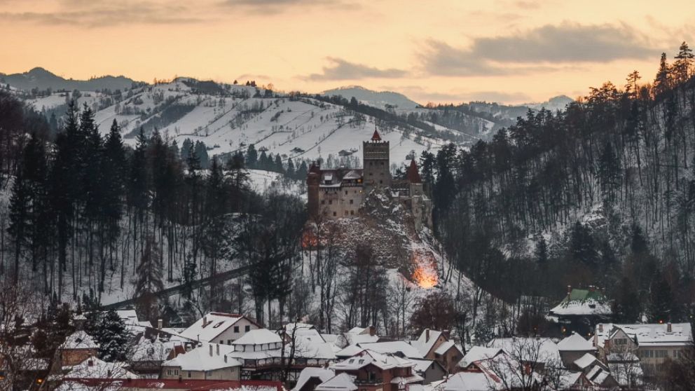 PHOTO: Dracula is the most famous resident of Romania's frost covered mountains.