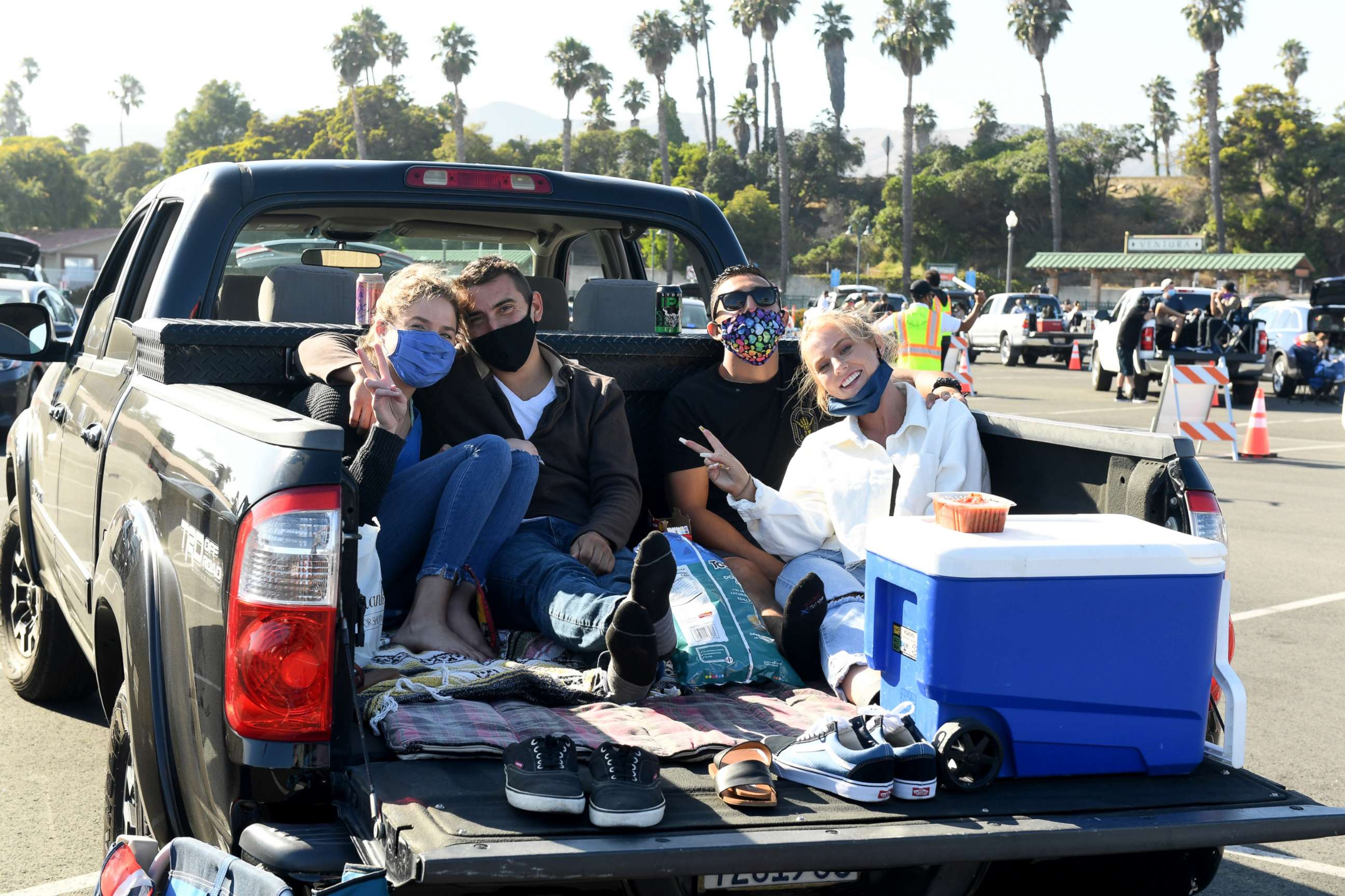 PHOTO: Concertgoers attend the Sublime with Rome show at Concerts In Your Car at Ventura County Fairgrounds and Event Center, Aug. 7, 2020, in Ventura, California.