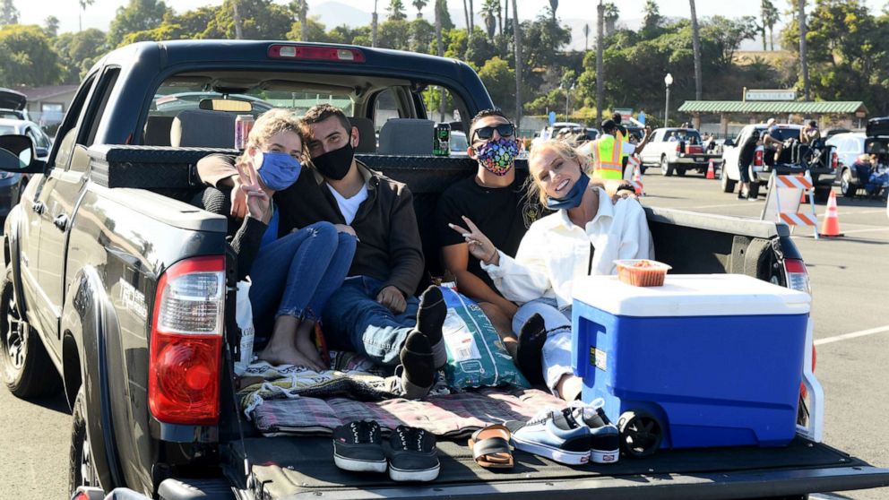 PHOTO: Concertgoers attend the Sublime with Rome show at Concerts In Your Car at Ventura County Fairgrounds and Event Center, Aug. 7, 2020, in Ventura, California.