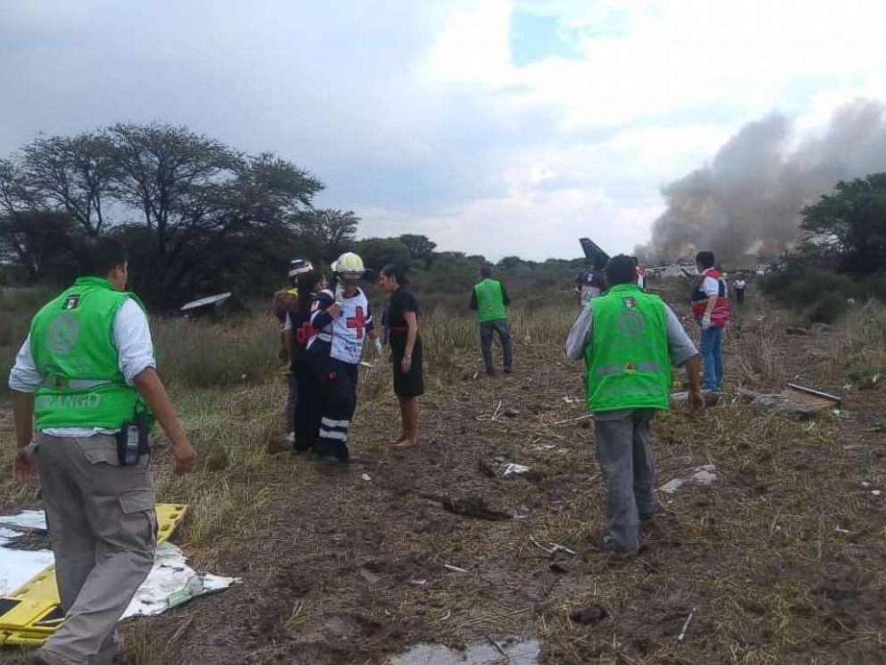 PHOTO: An accident has been reported at the Guadalupe Victoria Airport in Durango, Mexico. There are no official figures on injured or deceased.