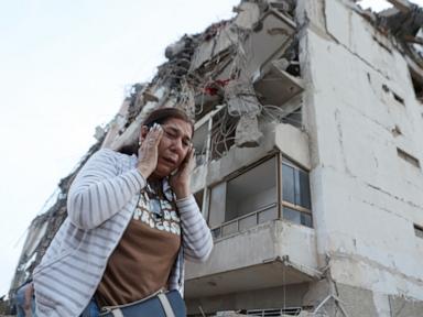 Debris litters a street in Venezuela following twin earthquakes that killed at least 164 people on Wednesday evening.