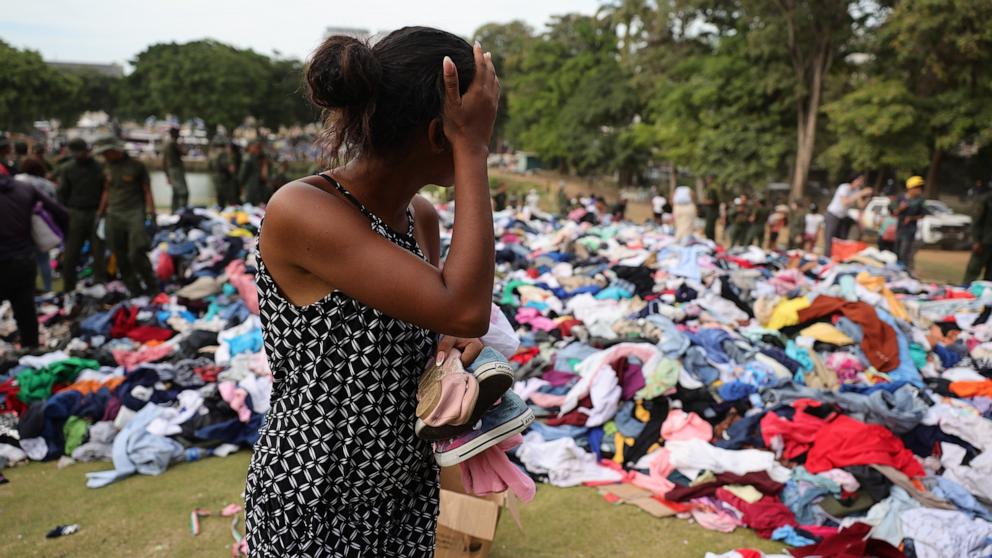 PHOTO: A woman reacts at a shelter for the victims of a magnitude 7.2 earthquake that struck Venezuela and other regions in the Caribbean, June 28, 2026 in Carabellada, La Guaira, Venezuela. 