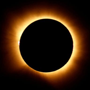 PHOTO: The moon completely covers the sun during a total solar eclipse as seen from Arija, Spain, August 12, 2026.