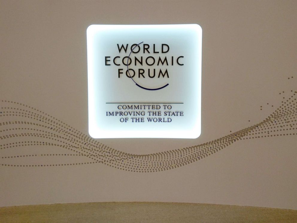 PHOTO: A sign is pictured ahead of the Annual Meeting of the New Champions 2017 at Dalian International Conference Center, June 26, 2017, in Dalian, Liaoning Province of China.
