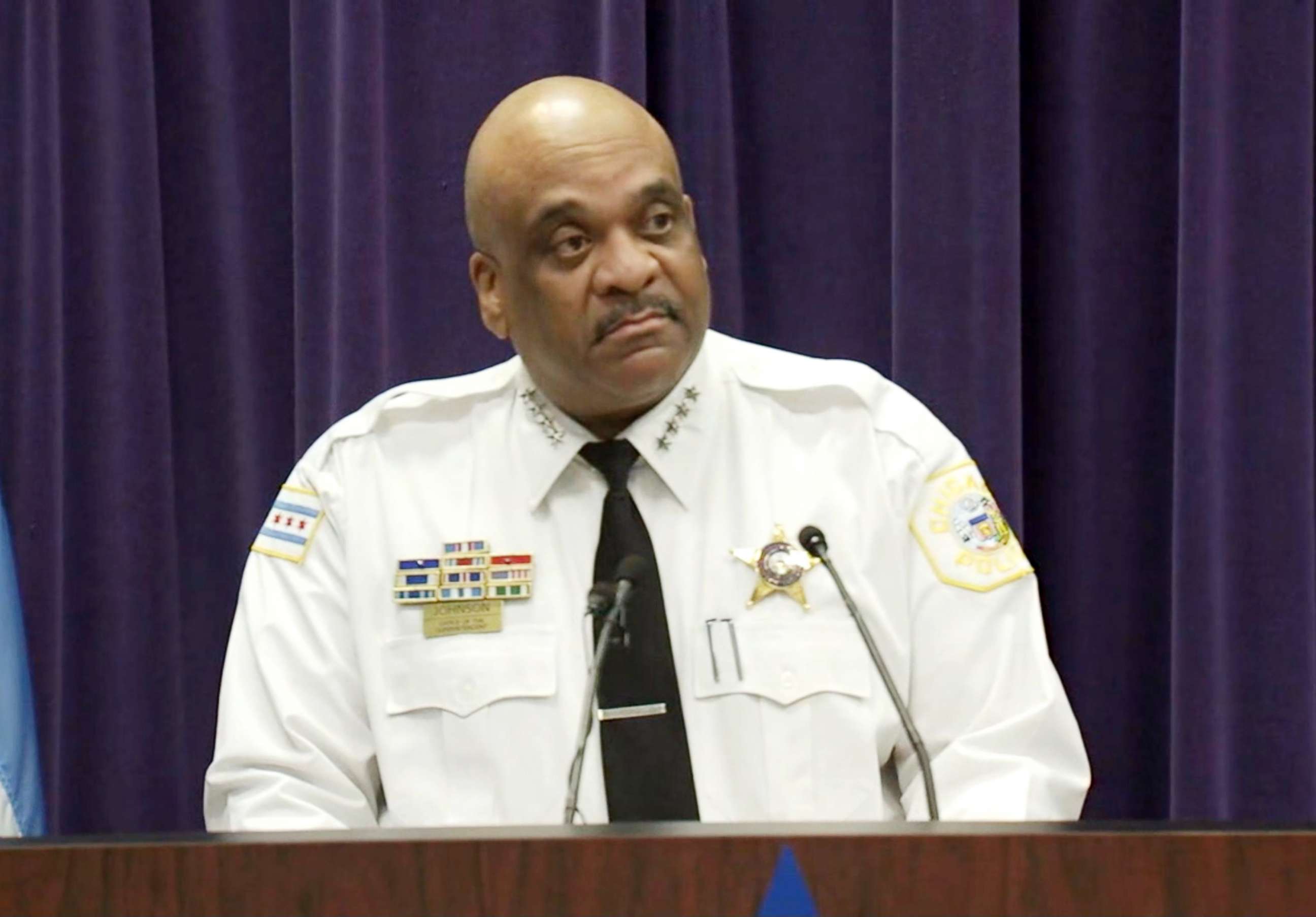 PHOTO: Eddie Johnson, superintendent of the Chicago Police Department, addresses the press, March, 23, 2019.