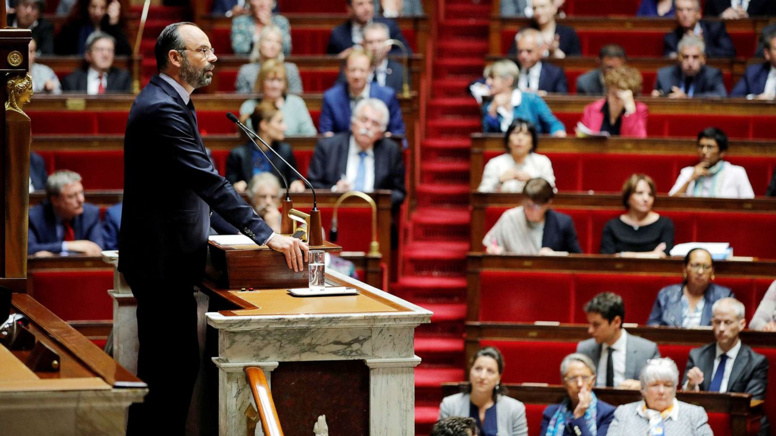 PHOTO: French Prime Minister Edouard Philippe delivers his second general policy speech at the National Assembly in Paris, June 12, 2019.