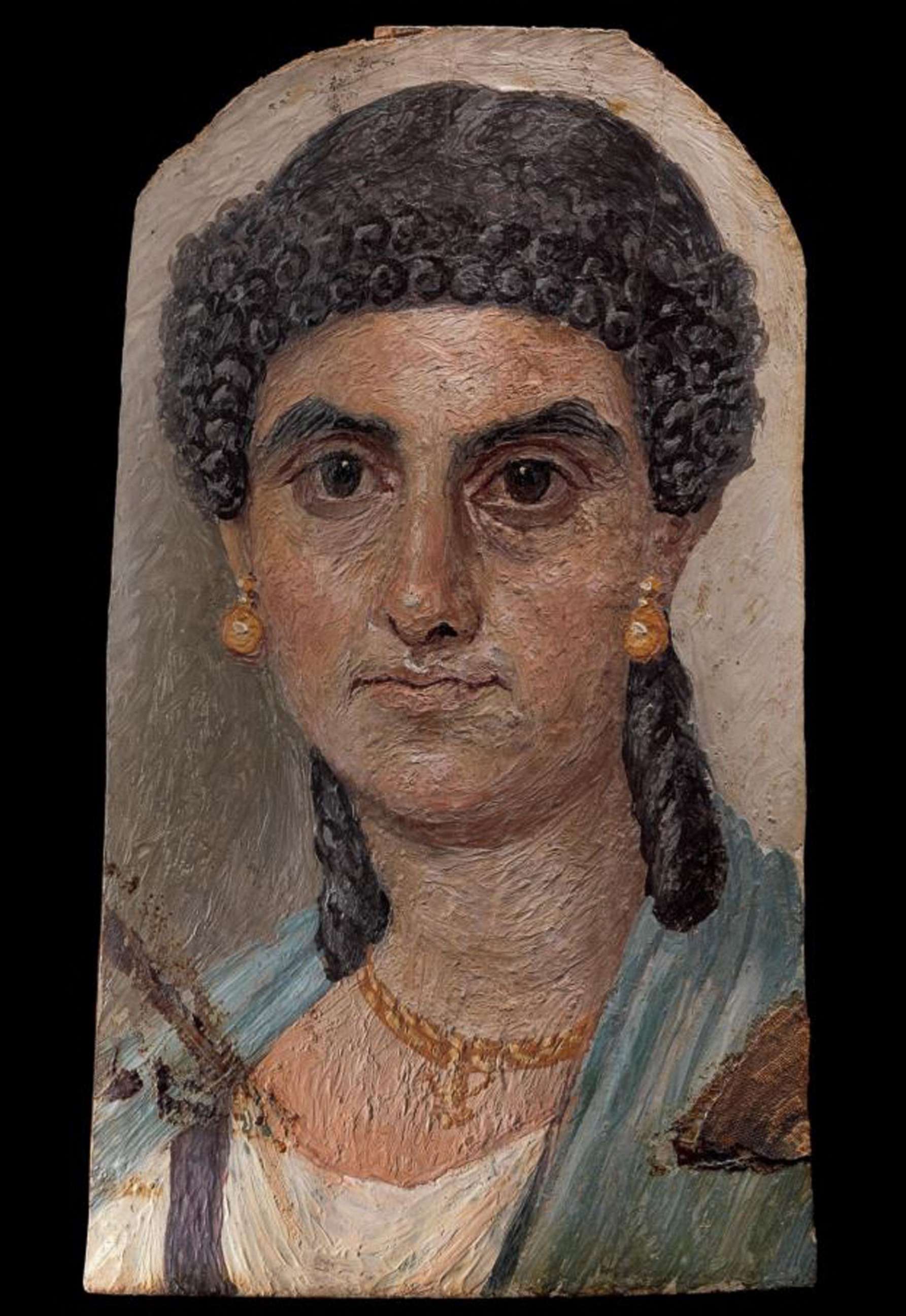 PHOTO: A painted portrait of a woman of the Fayum type, dated AD 54-68, valued at approximately $1,245,350.