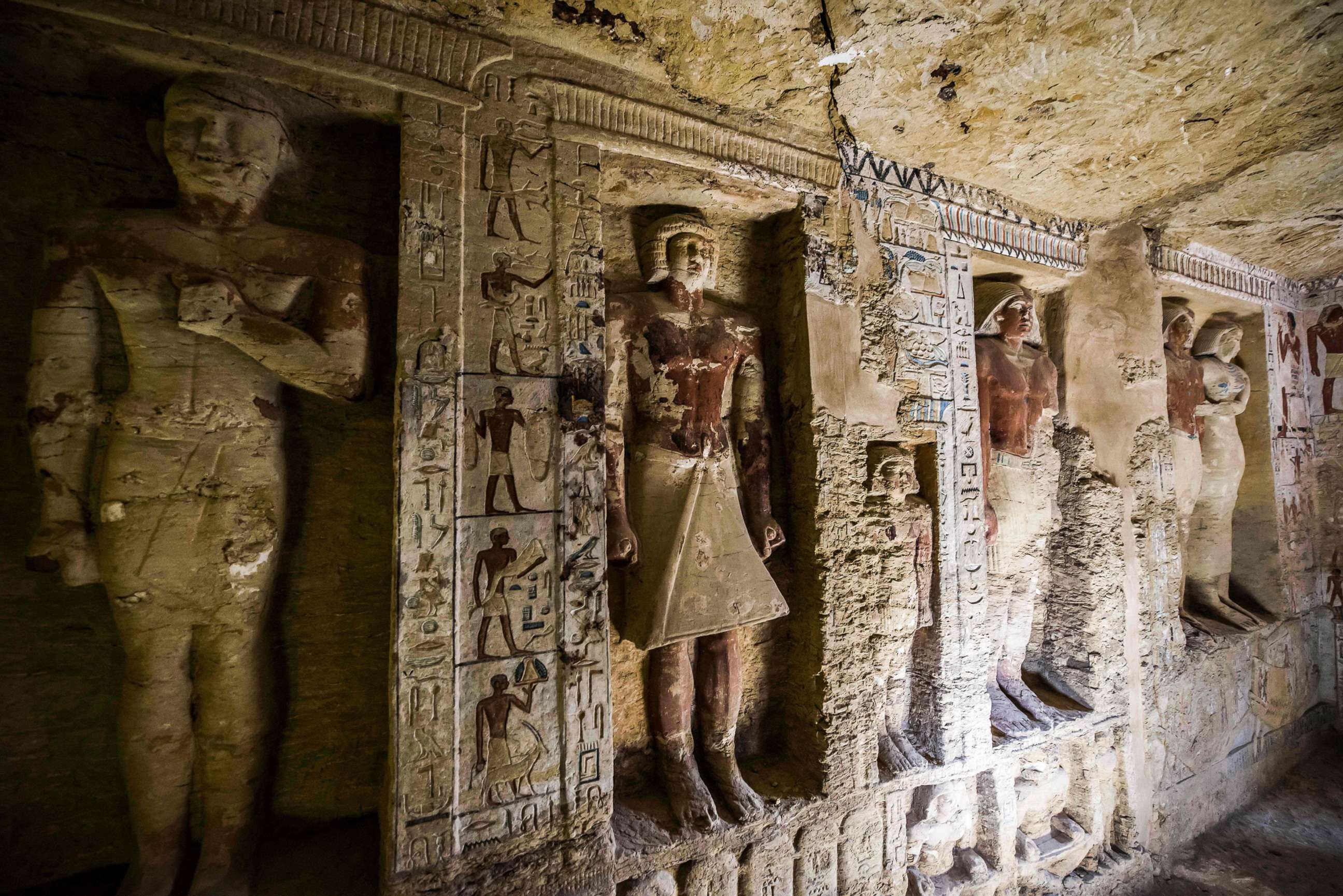 PHOTO: A view of a newly-discovered tomb belonging to the high priest "Wahtye" who served during the fifth dynasty reign of King Neferirkare at the Saqqara necropolis, south of the Egyptian capital Cairo, Dec. 15, 2018.