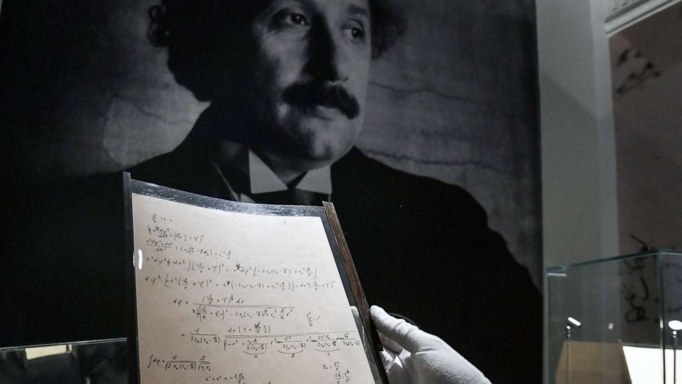 Rare Einstein manuscript on theory of relativity auctioned for