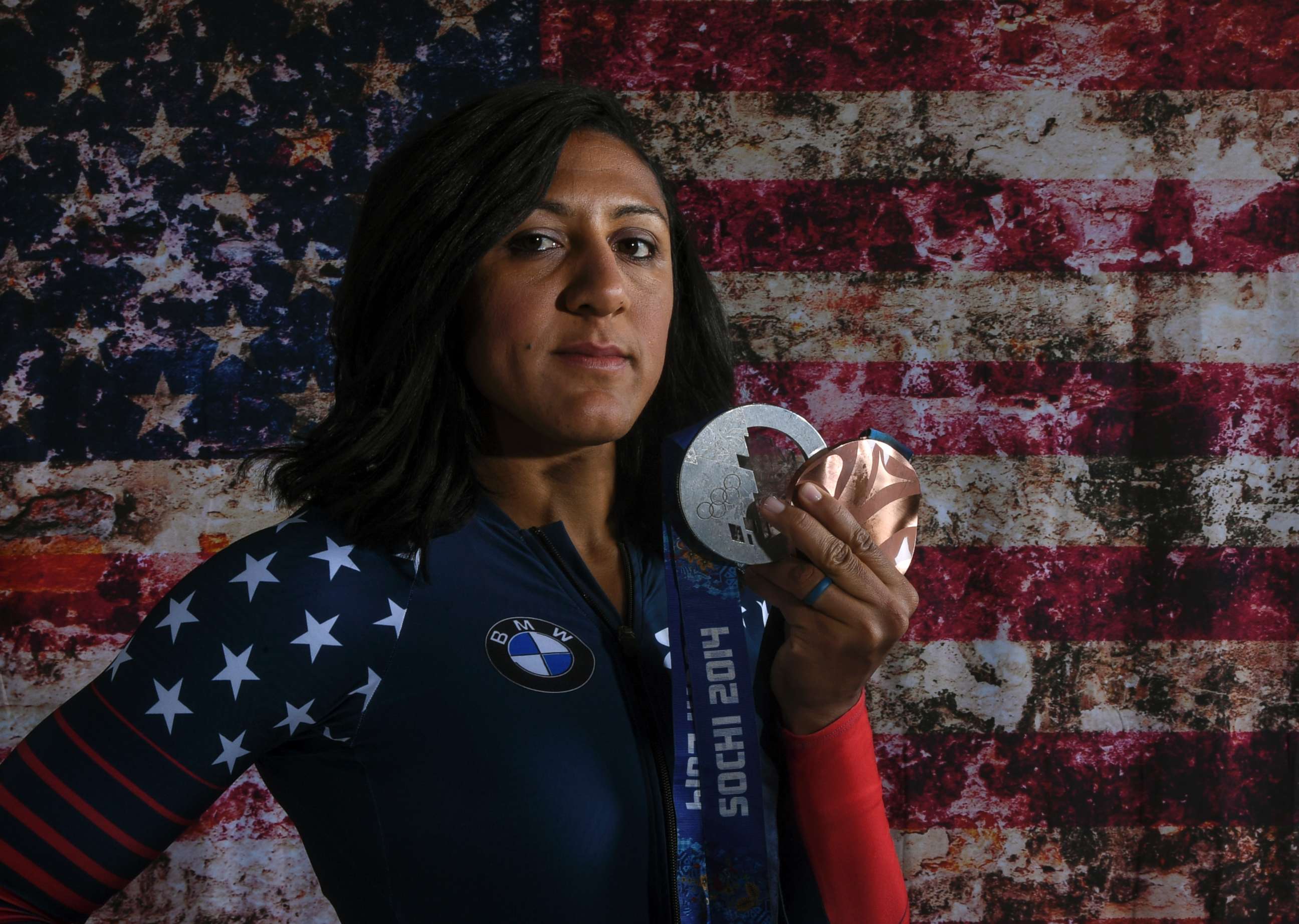 PHOTO: Bobsledder Elana Meyers Taylor poses for a portrait during the Team USA Media Summit for the 2018 PyeongChang Winter Olympic athletes in Park City Utah, Sept. 25, 2017.