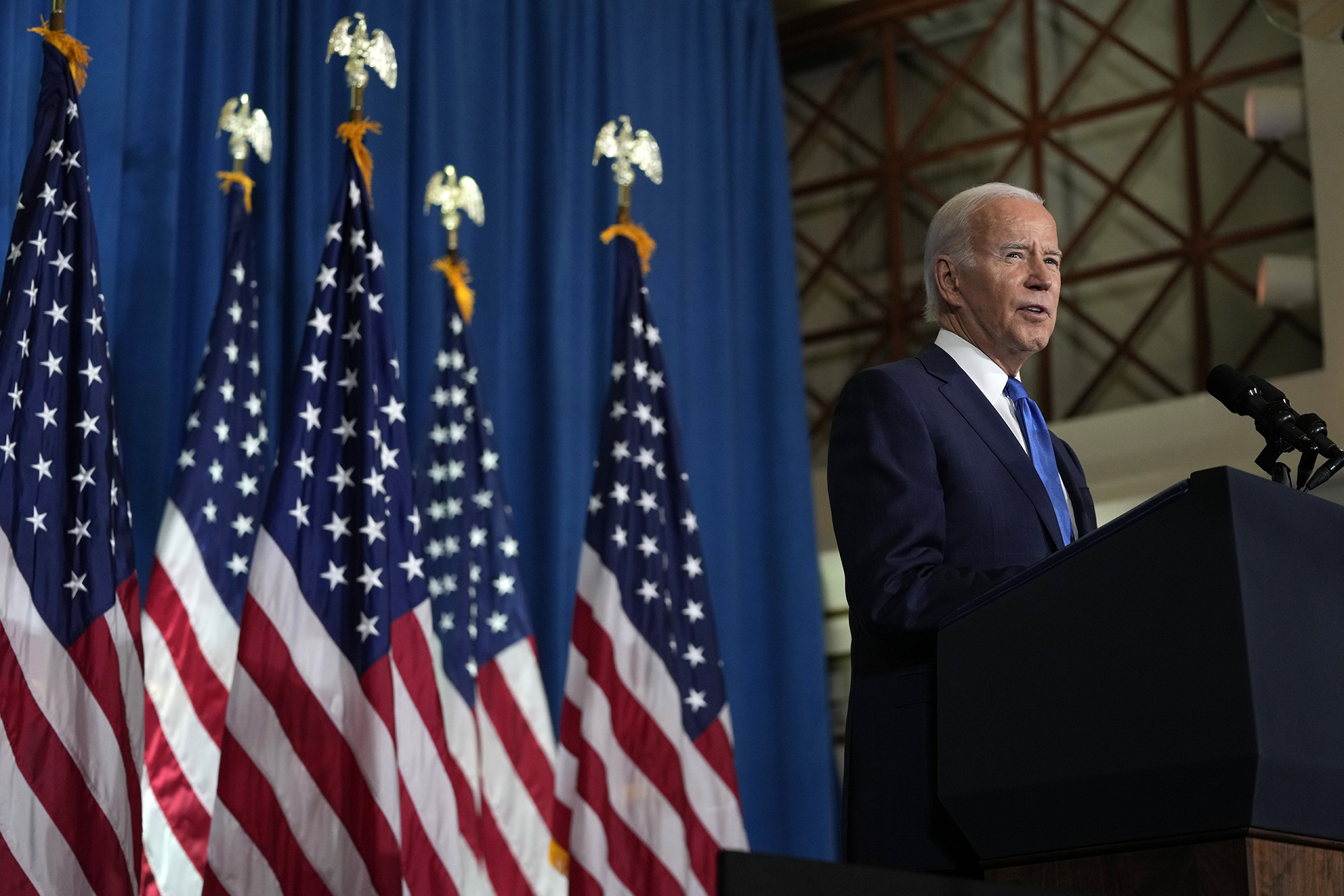 PHOTO: President Joe Biden speaks about threats to democracy ahead of next week's midterm elections at the Columbus Club in Union Station, near the U.S. Capitol. Nov. 2, 2022.