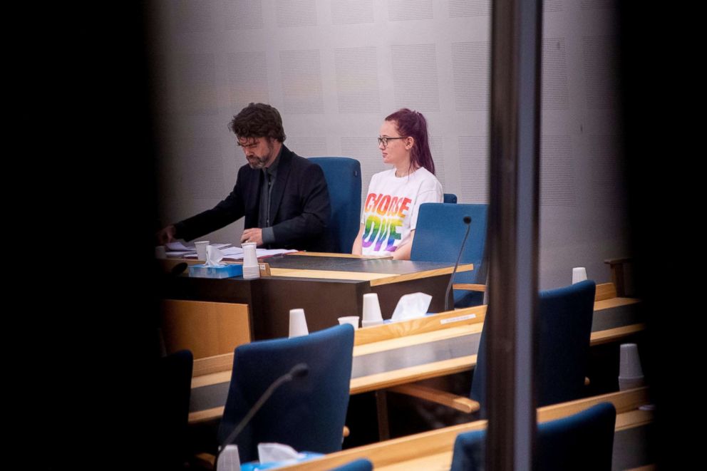 PHOTO: Elin Ersson is seen during her trial at the District court in Gothenburg, Sweden, Feb. 4, 2019.