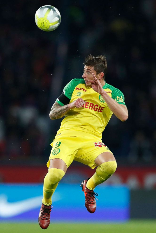 PHOTO: Soccer player Emiliano Sala in action during a soccer match in Paris in this Nov. 18, 2017 file photo.