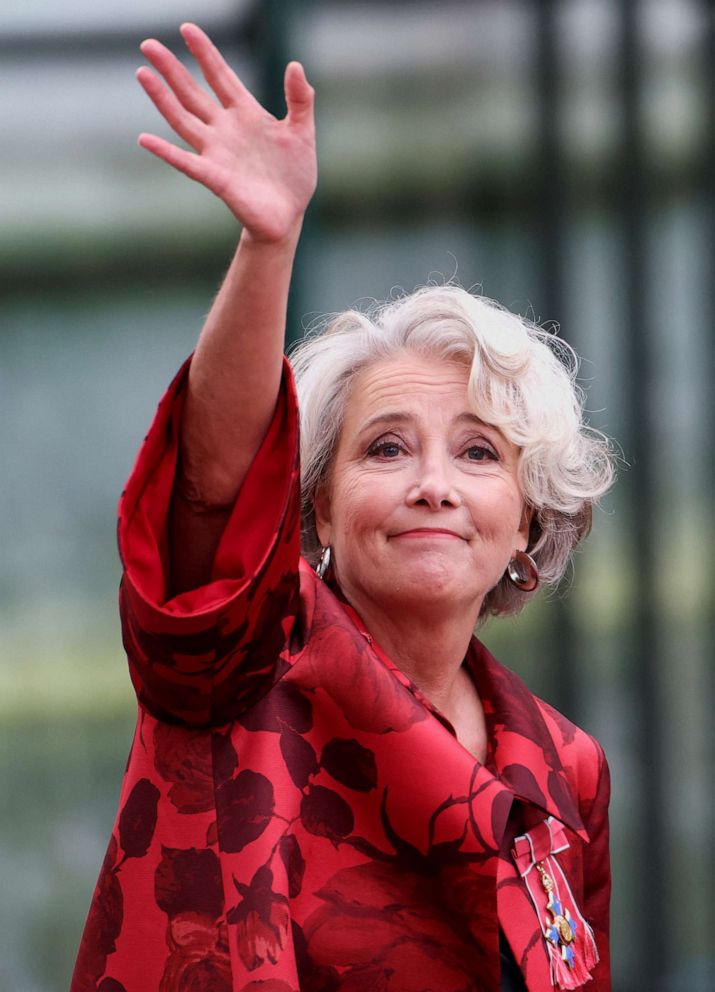PHOTO: Emma Thompson arrives to attend Britain's King Charles and Queen Camilla's coronation ceremony at Westminster Abbey, in London, May 6, 2023.