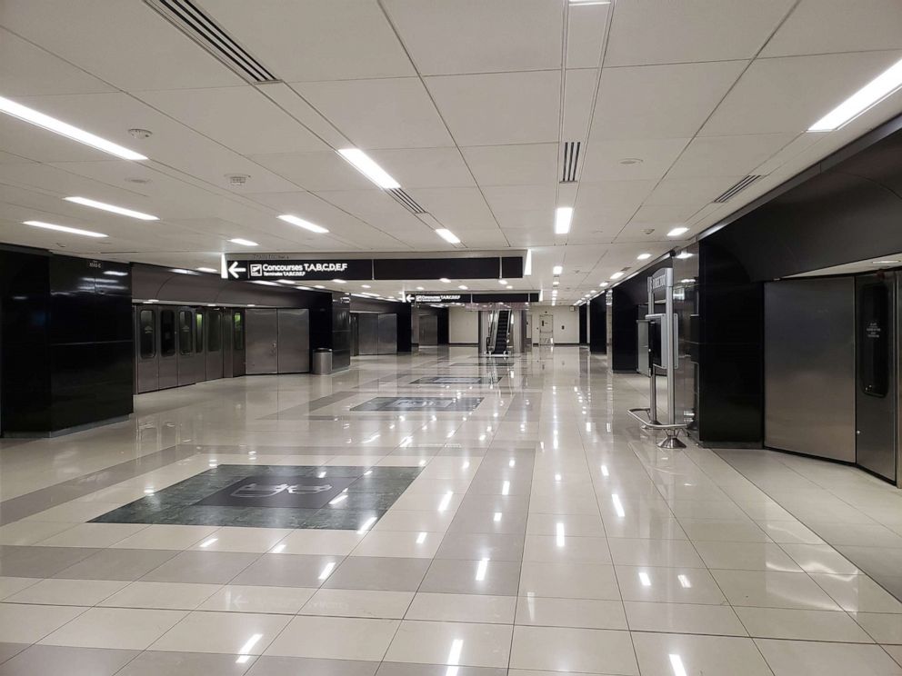 PHOTO: An empty terminal is shown at Hartsfield-Jackson Atlanta International Airport on April 20, 2020.