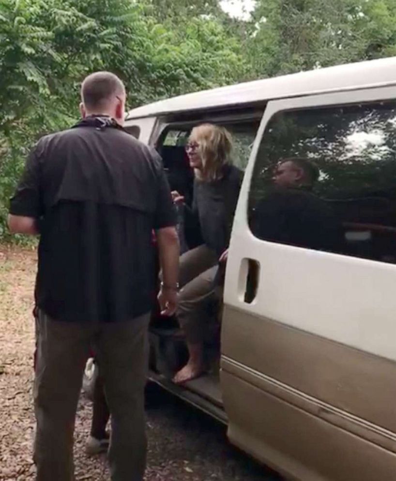  Kimberly Sue Endicott and Jean-Paul Mirenge Remezo return to the Queen Elizabeth National Park in Uganda on April 7, 2019.
					