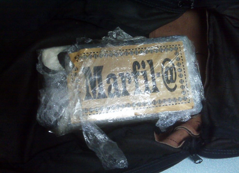 PHOTO: A brick of cocaine recovered from a Sarasota, Fla., warehouse after Ian Thomas cut it open.