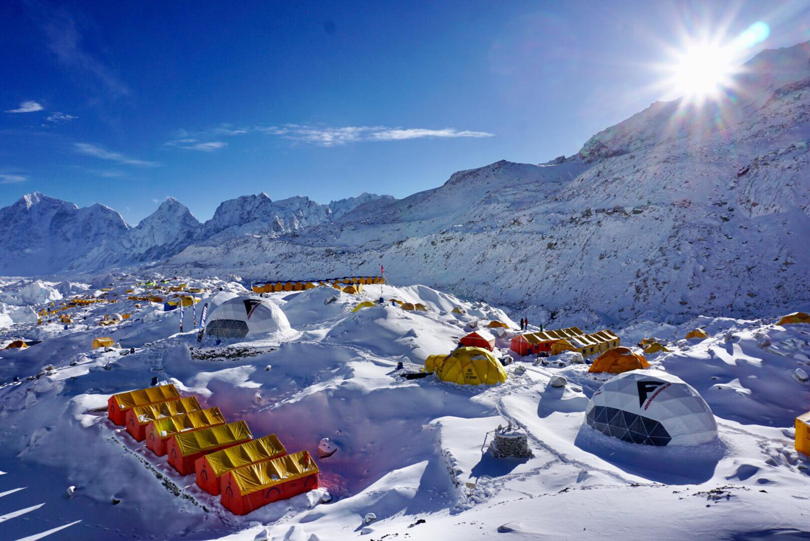 PHOTO: Camps on Mount Everest in May, 2021.