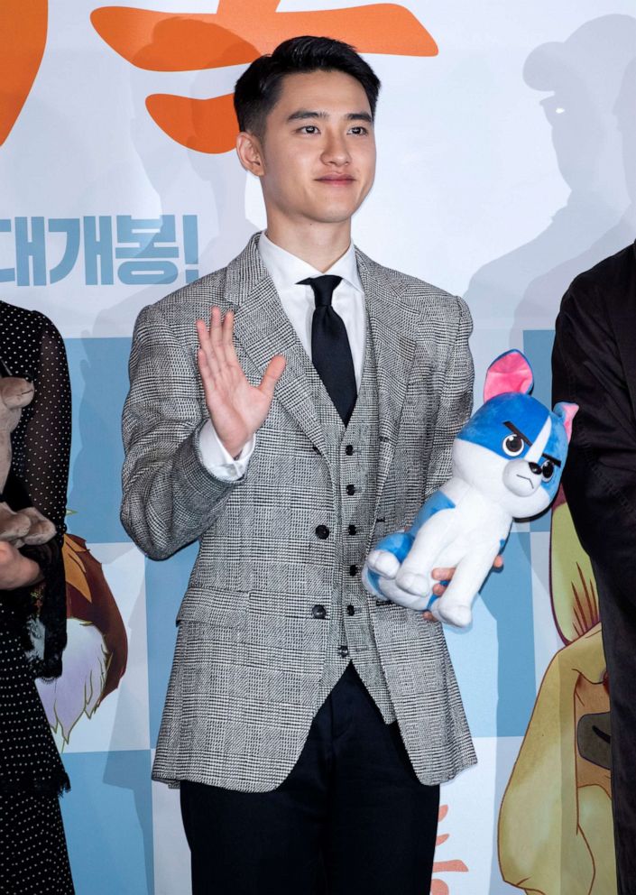 PHOTO: Do Kyung-soo attends photo call for the South Korean Animated film 'Underdog Premiere in Seoul, South Korea on January 7, 2019. 