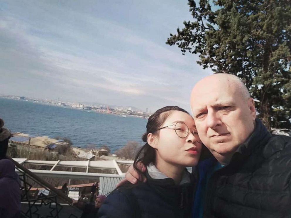 PHOTO: American Dennis Bennett is pictured with his wife Sandy, a Chinese citizen, in Istanbul, Turkey.