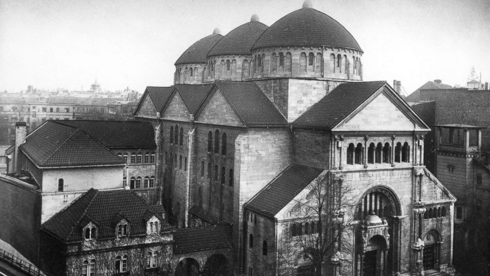 PHOTO: The Fasanenstrasse synagogue, then Berlin's largest house of Jewish worship, is pictured circa 1930, eight years before it was burned by Nazis during Kristallnacht.