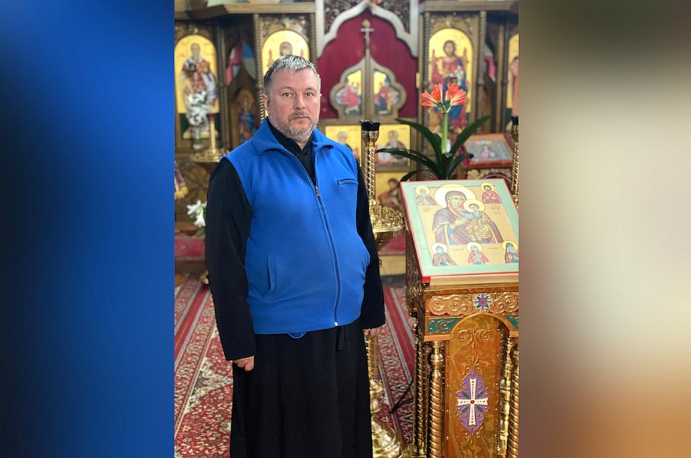 PHOTO: Father Pavol Novak is pictured in the village of Inovce, eastern Slovakia, March 22, 2022.
