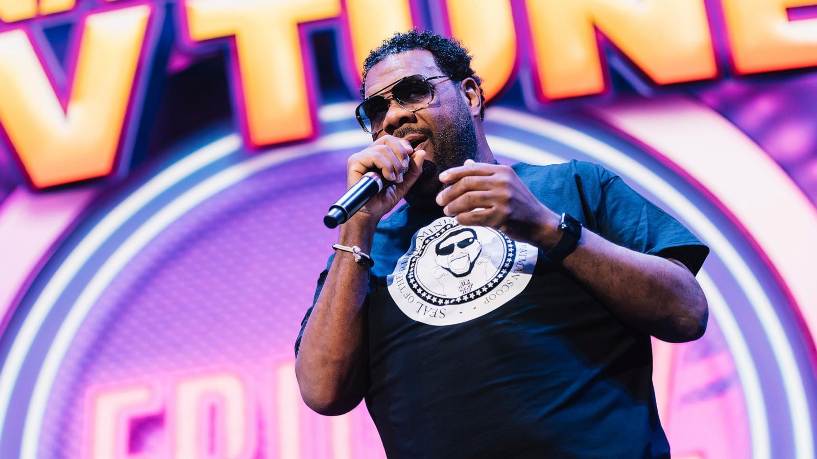 PHOTO: In this Nov. 10, 2023, file photo, Fatman Scoop hosts Fridayz Live '23 at Rod Laver Arena in Melbourne, Australia.