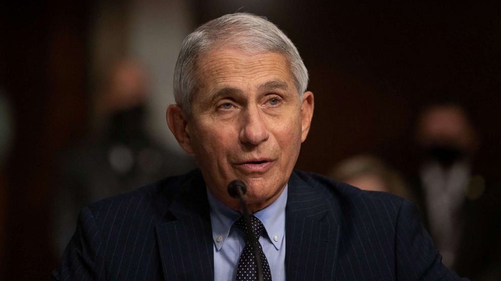 PHOTO: Dr. Anthony Fauci, Director of the National Institute of Allergy and Infectious Diseases at the National Institutes of Health, testifies during a US Senate Senate Health, Education, Labor, and Pensions Committee in Washington, Sept. 23, 2020.