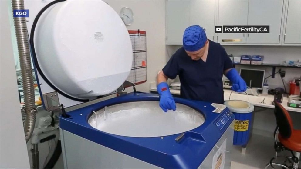 PHOTO: Embryo storage is pictured in this screen grab from the Pacific Fertility Center in San Francisco.