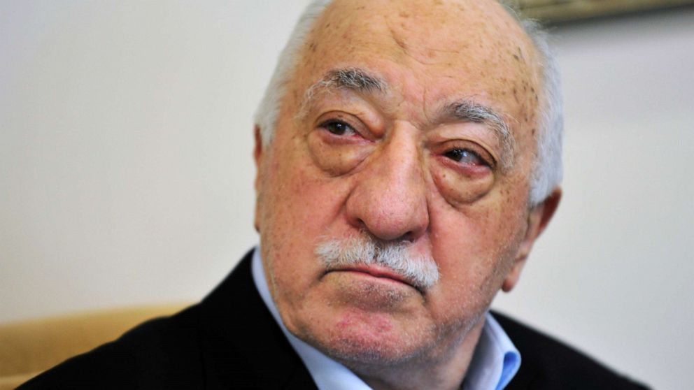 PHOTO: Islamic cleric Fethullah Gulen speaks to members of the media at his compound, in Saylorsburg, Pa., July, 2016.