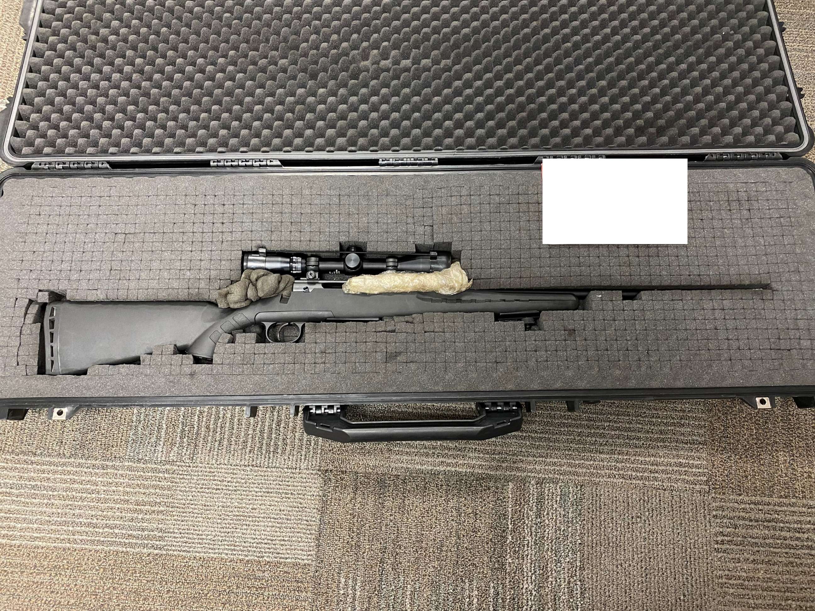 PHOTO: The Los Angeles County Sheriff's Department released photos, Jan. 26, 2023, of three firearms, registered to the suspect of a Jan. 21 mass shooting in Monterey Park, Calif., which were recovered by detectives.