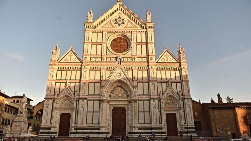 PHOTO: Santa Croce Basilica where a tourist from Spain was killed by falling masonry, in Florence, Italy, Oct. 19, 2017. 