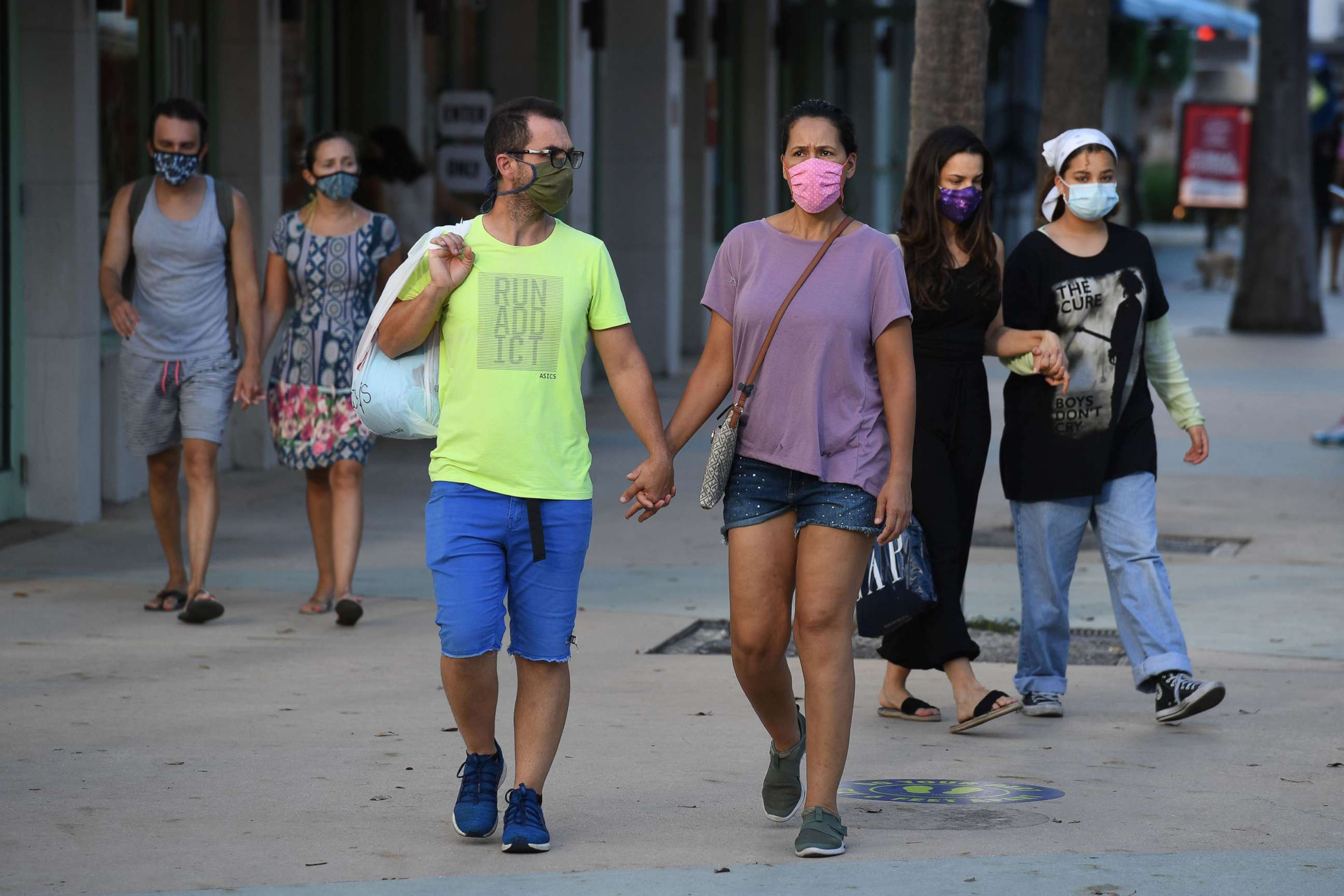 PHOTO: People are seen on Lincoln Road in Miami Beach, Fla., July 24, 2020.