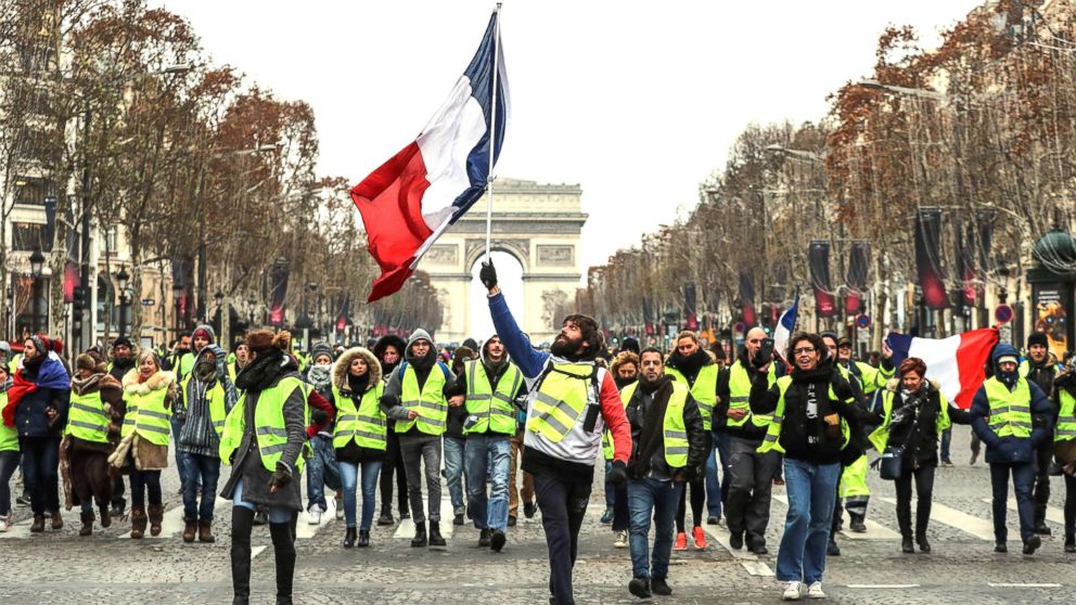 yellow vest protests france today