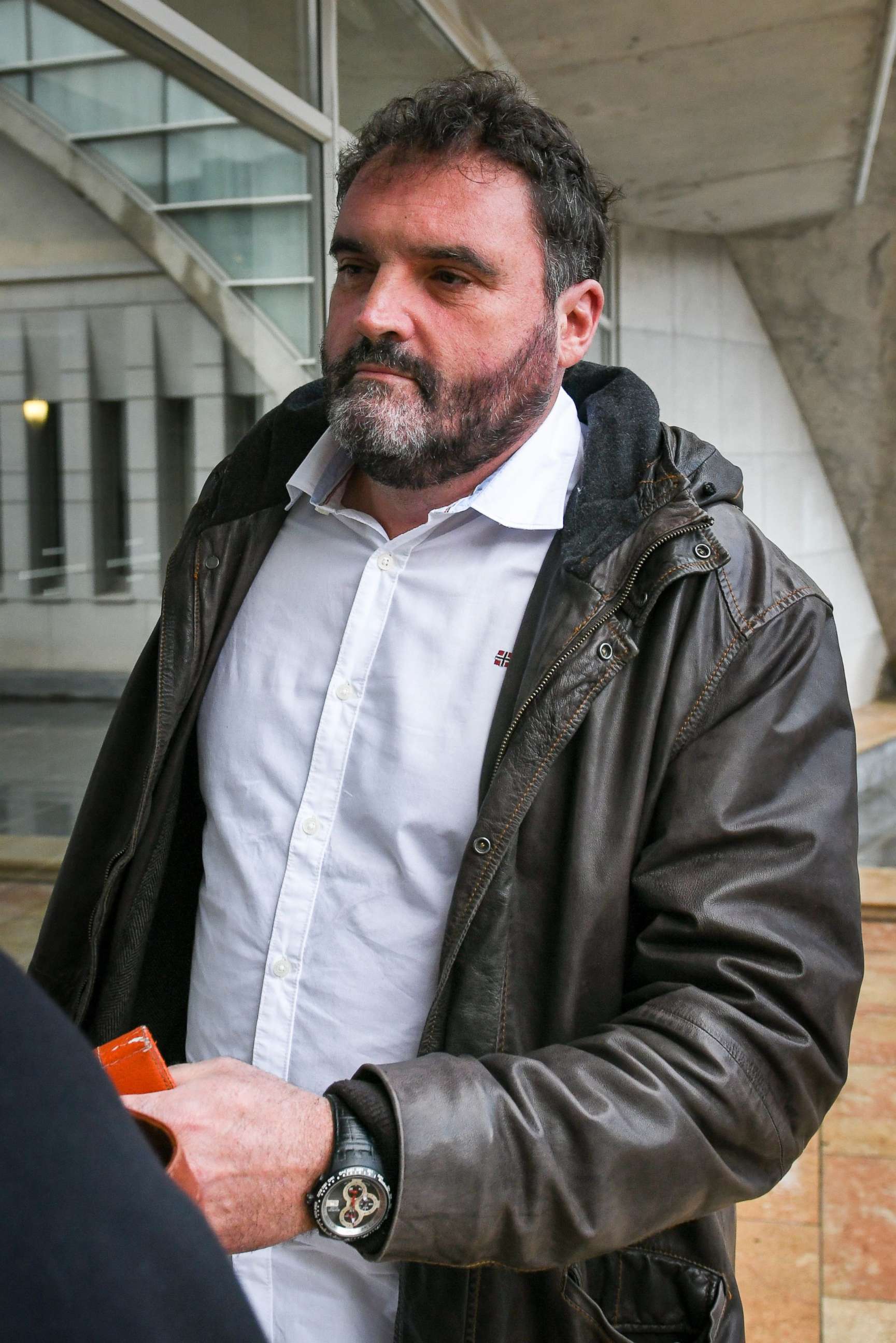 PHOTO: Frederic Pechier arrives at the Besancon courthouse on June 12, 2019 in France.