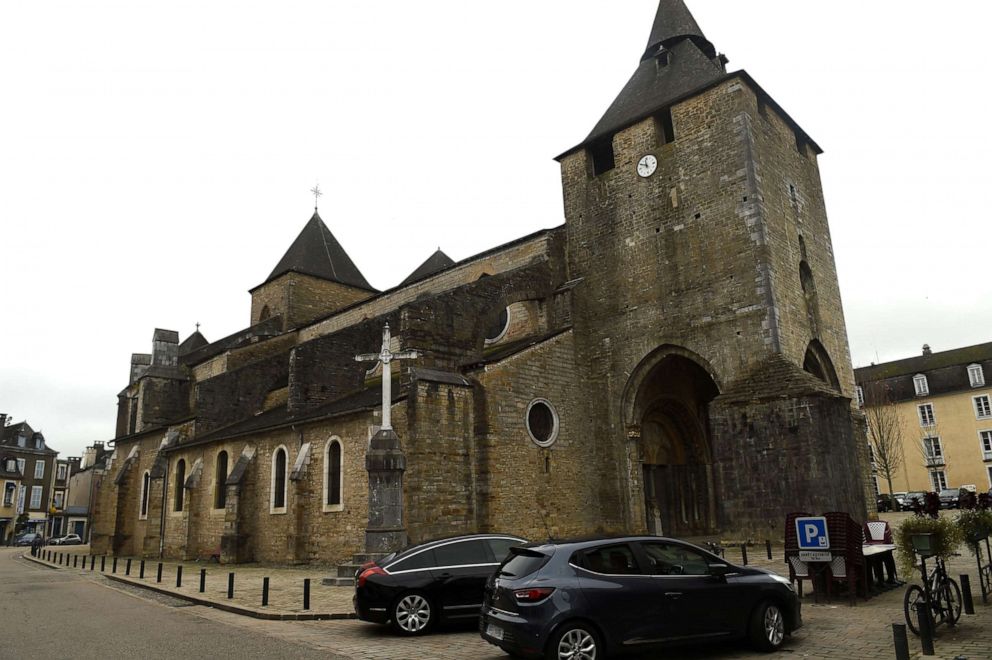 PHOTO: The facade of the Sainte-Marie cathedral in Oloron-Sainte-Marie, France, Nov. 4, 2019, after a robbery.