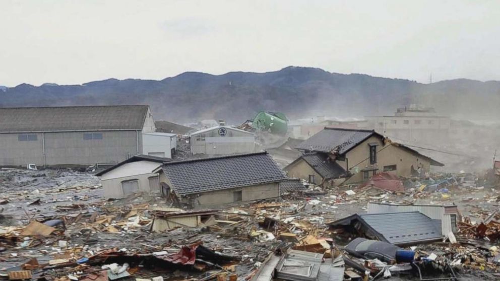 PHOTO: The Fukushima area was devastated after a tsunami triggered a radioactive release at the Fukushima Daiichi Nuclear Power Plant in March 2011.