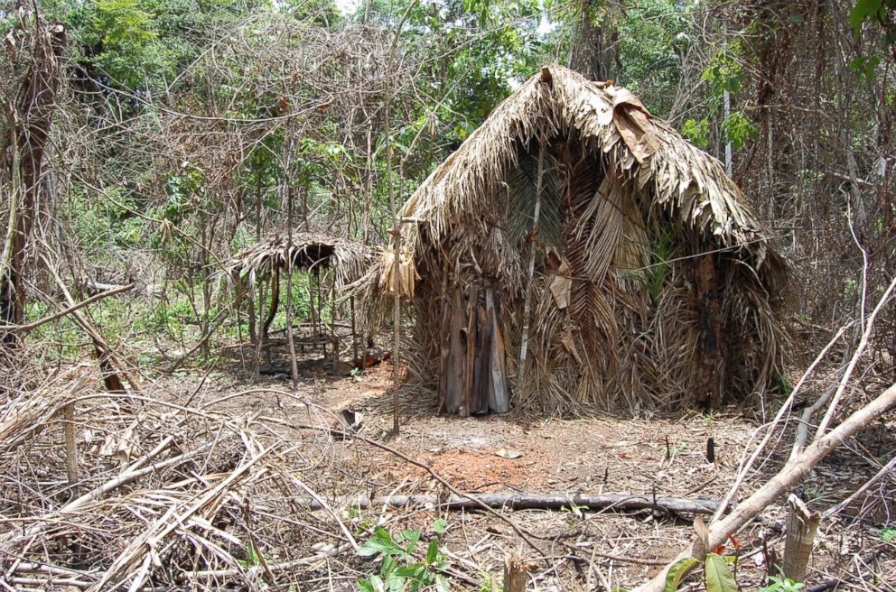 PHOTO: A straw house known as "maloca," which was built by the lone survivor of an Amazonian tribe, according to FUNAI, a Brazilian government agency that protects the interests of natives.