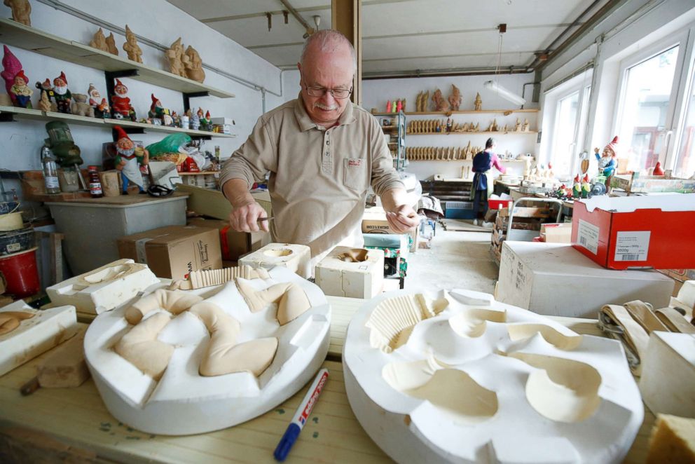 PHOTO: Reinhard Griebel, owner of Garden Gnome Manufactory Philipp Griebel is pictured in Graefenroda near Erfurt, Germany, March 5, 2019.