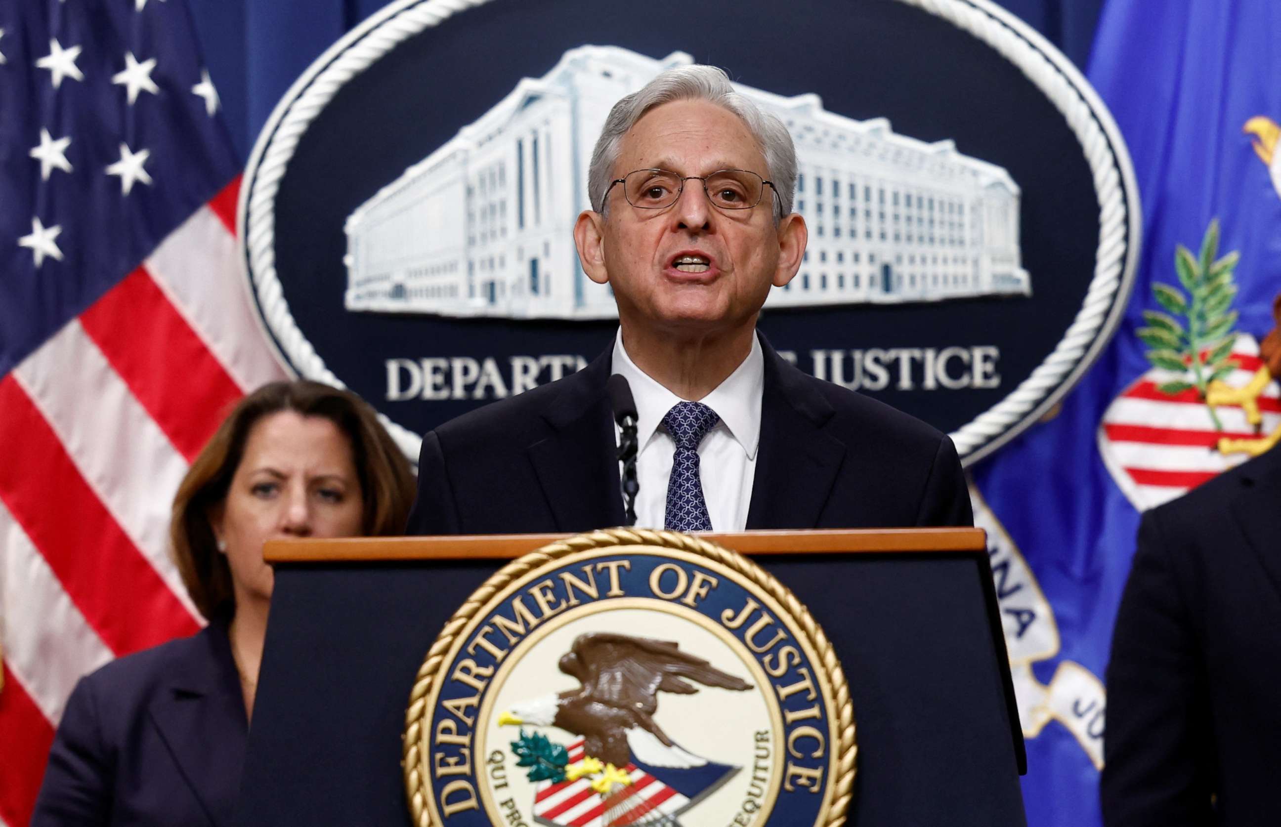 PHOTO: Attorney General Merrick Garland announces the appointment of Jack Smith as a special counsel for the investigations of former President Donald Trump, in the briefing room of the Justice Department in Washington, Nov. 18, 2022.