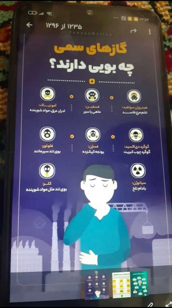PHOTO: Infographic message sent to some students amid gas attacks on schools elaborating what different poisonous gases smell like.