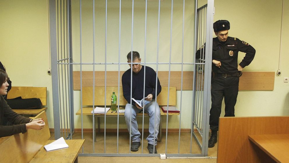 PHOTO: Gaylen Grandstaff in a courtroom in Moscow. 