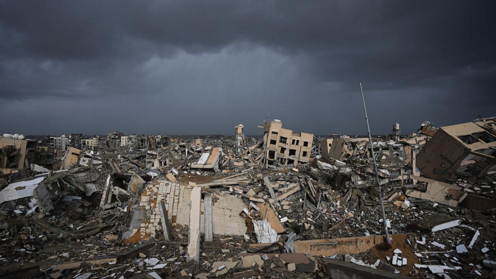 PHOTO: A view of the destruction caused by the Israeli air and ground offensive in Jabaliya, Gaza Strip, Thursday, Feb. 6, 2025. 
