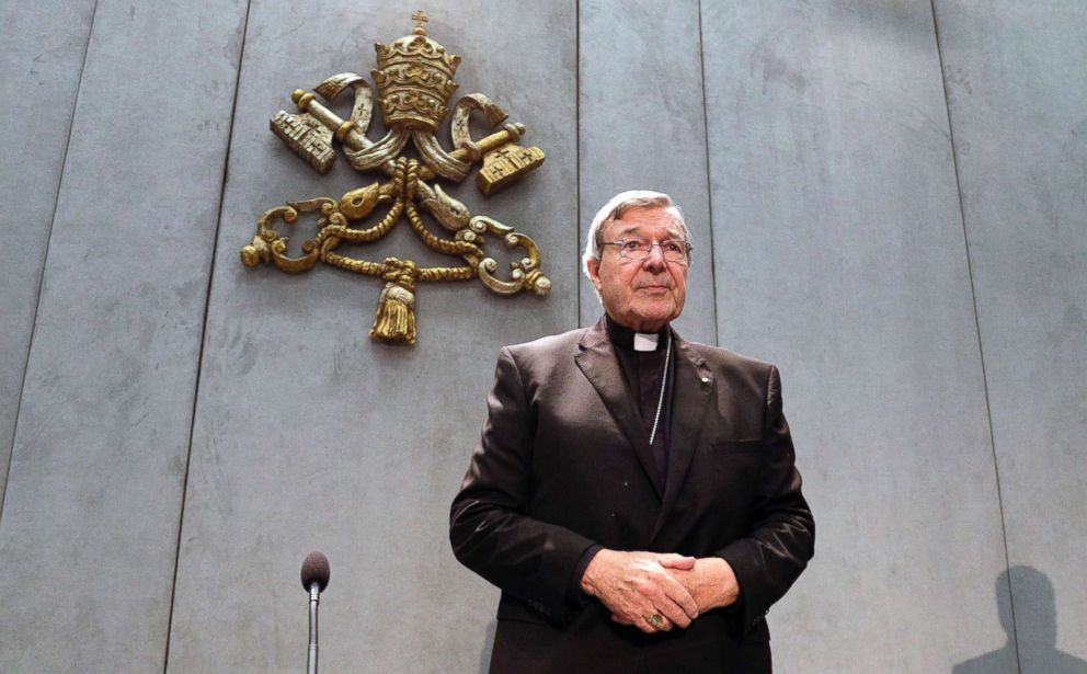 PHOTO: Cardinal George Pell arrives to make a statement at the Vatican, June 29, 2017.