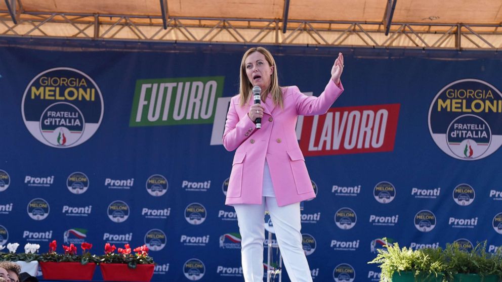 Meloni may become Italy's first female PM - ABC7 Los Angeles