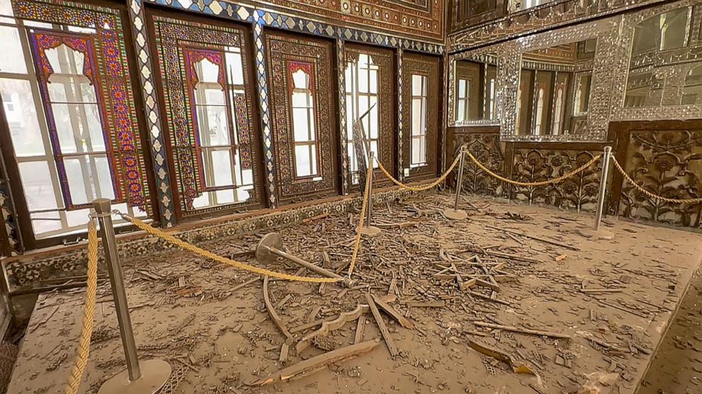 PHOTO: Damage is seen at the Golestan Palace, a UNESCO-listed landmark in Tehran.