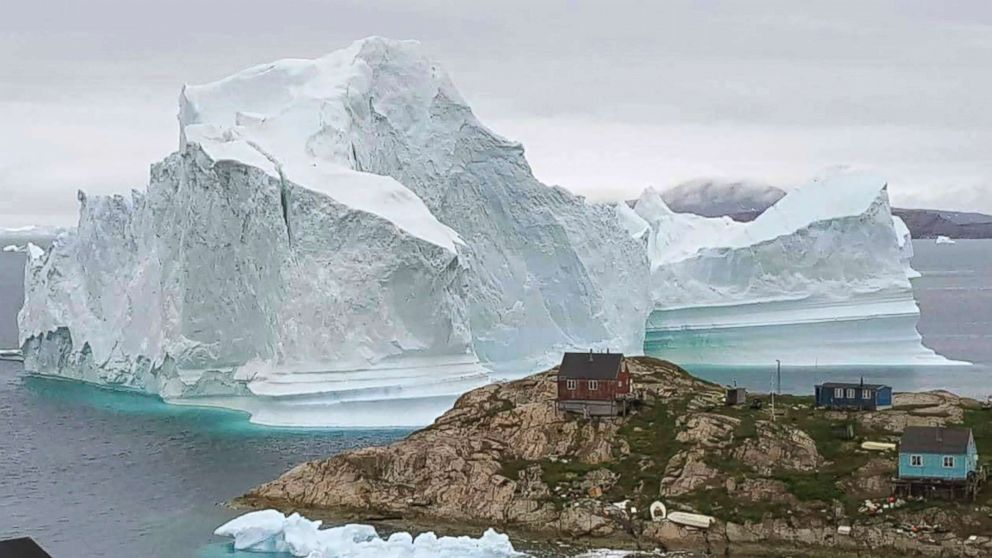 PHOTO: An iceberg near the village Innarsuit, on the northwestern Greenlandic coast, July 12, 2018.