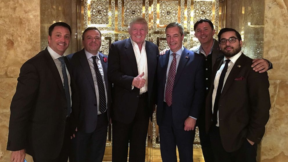 PHOTO: Arron Banks, Andy Wigmore and Nigel Farage pictured with Donald Trump at Trump Tower on November 10th, 2016.